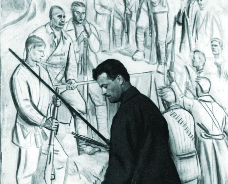 Микола Рокицький за роботою. Фото з родинного архіву. Київ. 1932-1935 рр.