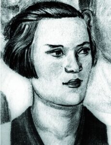 Фізкультура і спорт. Фрагмент розпису фойє Червонозаводського театру у Харкові. Фоторепродукція