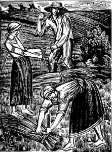 Ілюстрація до повісті Степана Васильченка «Оливʼяний перстень». Друкарський відбиток