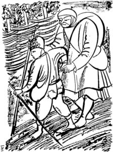 Ілюстрація до вірша Т. Шевченка «Меж скалами, неначе злодій…»