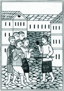 Ілюстрація 1 до оповідання Л. Яновської «Опука». Збірник «Барвінок». Київ