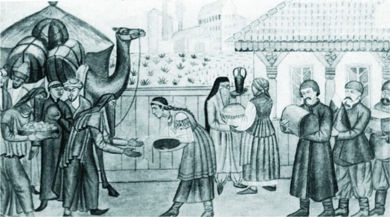 Зустріч. Ескіз розпису Східної торгової палати. Одеса