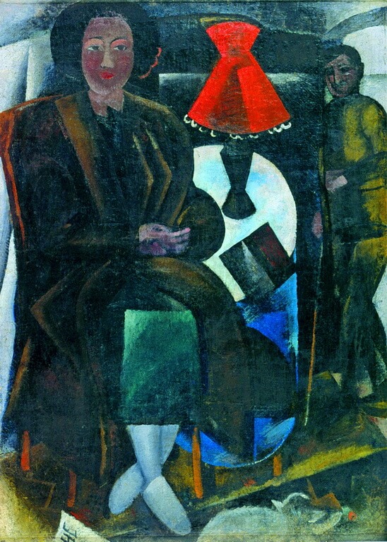 Жінка біля столу. На зворотному боці – «Голова робітника»