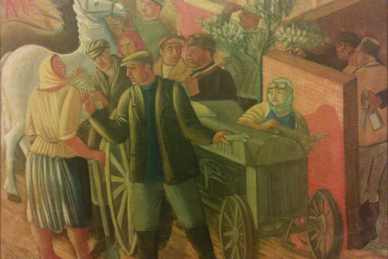 Біля сільгоспмашини