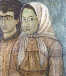 Портрет дівчини з хлопцем. Т. Бойчук