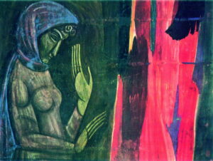 Дівчина. (дівчина біля дерева)