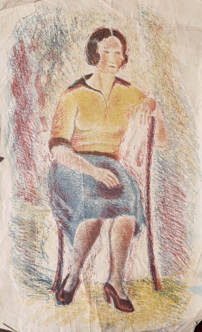 Натурниця в жовтій кофтинці