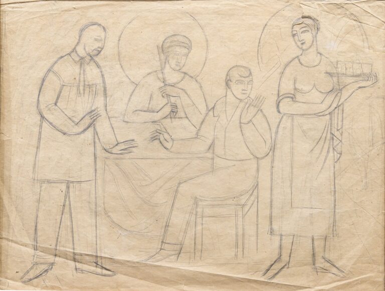 В кафе. Художники