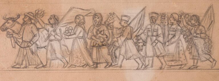 «Демонстрація». Начерк фриза до ваз