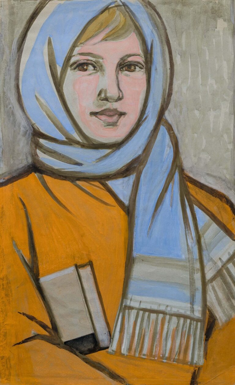 Жінка в шарфі